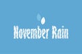 November Rain with rainy drops concept vector illustration.ÃÂ  Natural leaves symbol